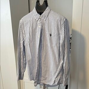 U.S. Polo Assn. Blue and White Striped Button-Down Shirt
